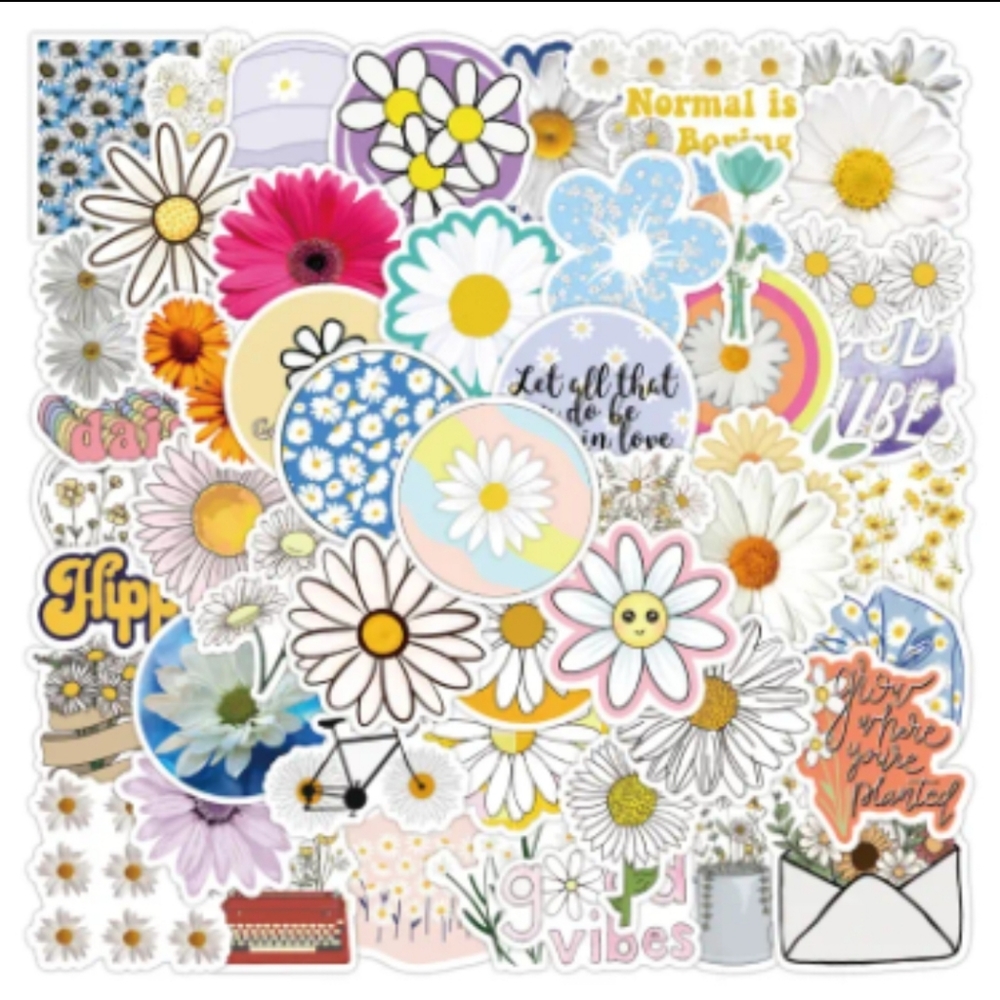 50 Stickers | No Repeats | Waterproof | Durable | Reusable | Brand New